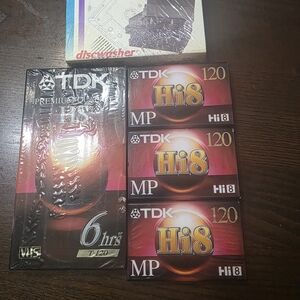 TDK Hi8 MP 120 Video Cassettes - Black
